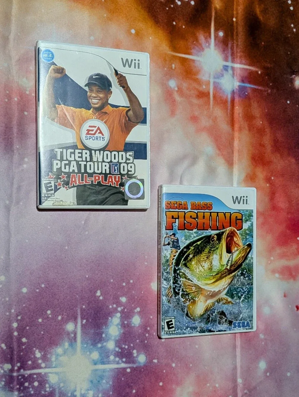 Wii Game Lot: Tiger Woods PGA Tour 09 & Sega Bass Fishing